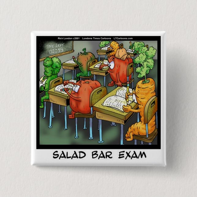 Salad Bar Exam Funny Button (Vorderseite)