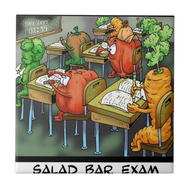 Salad Bar Exam Funny Fliese (Vorderseite)