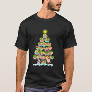 Salad Lover Xmas Lighting Santa Salad Weihnachten T-Shirt