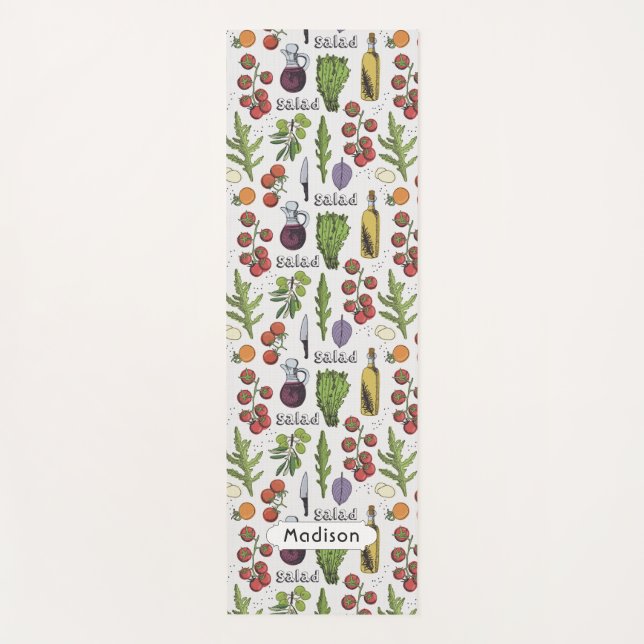 Salad Pattern individuelle Name Yogmatte Yogamatte (Vorderseite)