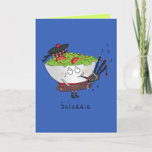 Saladdie Scottish Salad Carte de voeux amusante