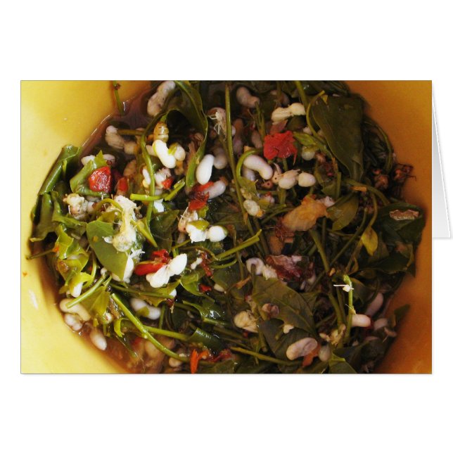 Salade d'oeufs de la fourmi rouge... Carte aliment (Devant horizontal)