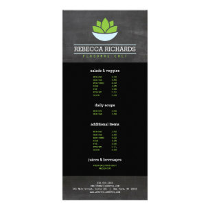 Salade saine Légumes Menu de restauration Tableau 