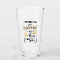 Salades et bières à 70 ans Anniversaire Verre