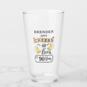Salades et bières à 90 ans Anniversaire Verre
