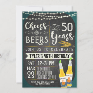 Salades et bières Invitation 50e anniversaire