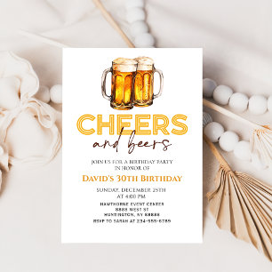 Salades et bières Verre Anniversaire Invitation de