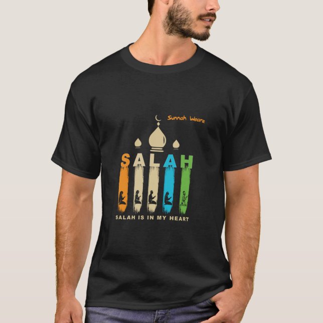 Salah Gebet Islamischer Langschläfer T Shirt (Vorderseite)