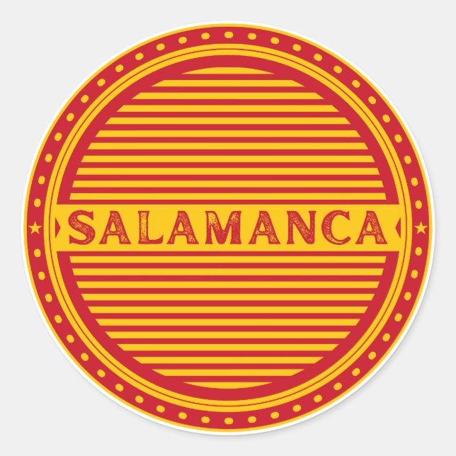 Salamanca City Pride Emblem – Spanish Identity Runder Aufkleber (Vorderseite)
