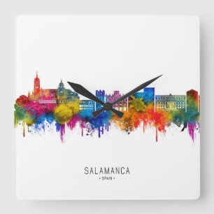 Salamanca Spanien Skyline Quadratische Wanduhr