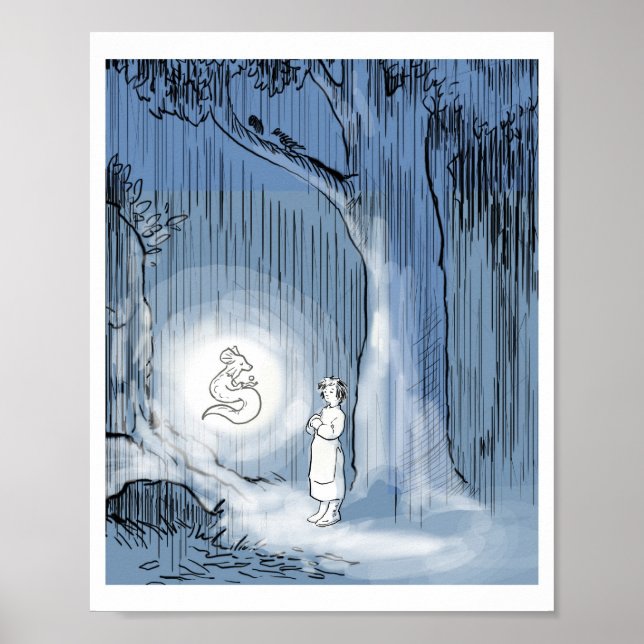 Salamandar King Print Poster (Vorne)