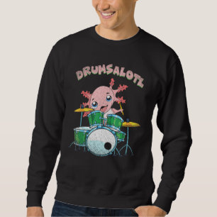 Salamander Drummer Amphibien Drums Drumsalotl Axol Sweatshirt