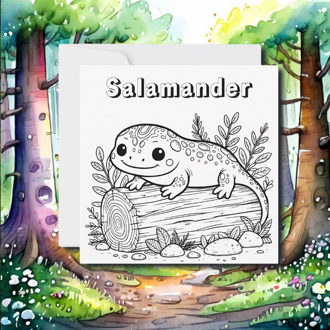 Salamander | Farbseite des Kindes Karte (Von Creator hochgeladen)