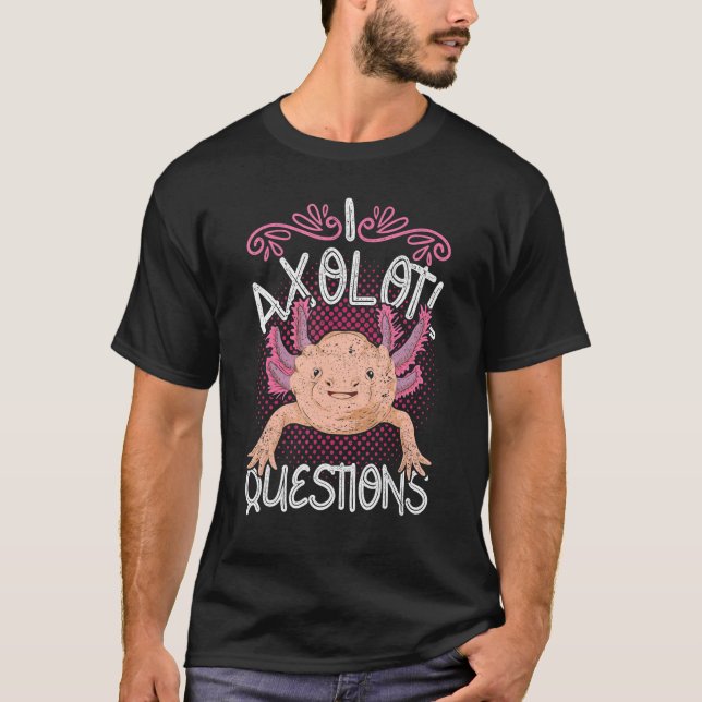 Salamander Mexican Amphibian Süße Tier Axolotl T-Shirt (Vorderseite)