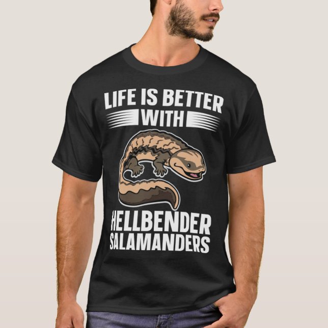 Salamander mit Hellbender Salamander T-Shirt (Vorderseite)