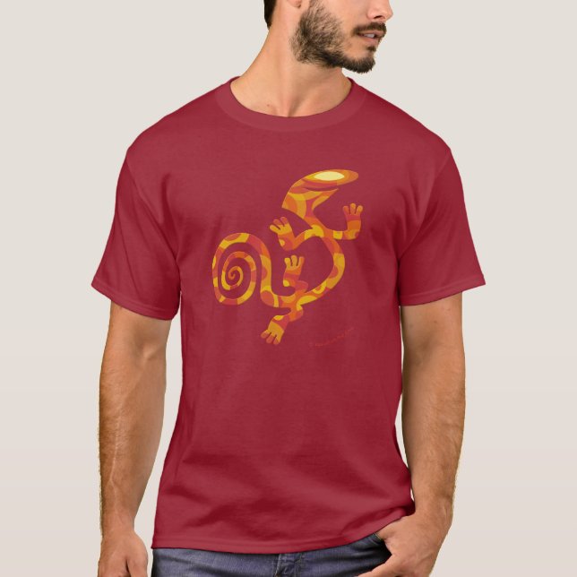 Salamander (orange Fantasie) T-Shirt (Vorderseite)