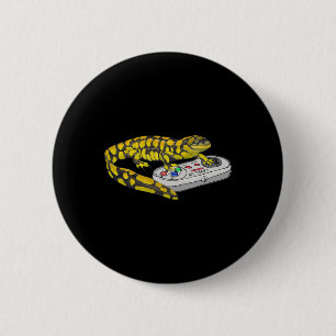 Salamander Playing Video Game Salamanders Gamers Button