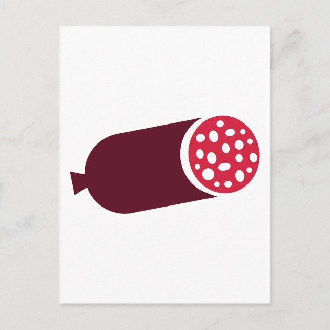 Salami Pepperoni-Wurst Postkarte (Vorderseite)