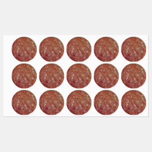 Salami Slice Stickers Etiketten