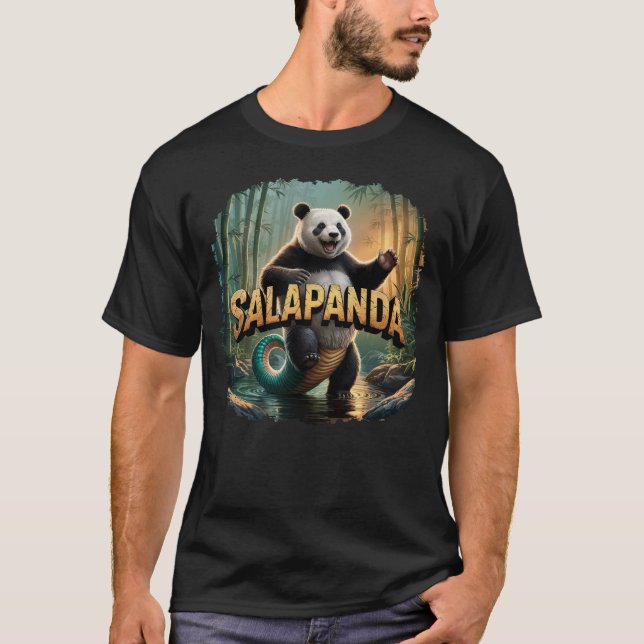 Salapanda Illustration Combo Kreatur Witzig T-Shirt (Vorderseite)
