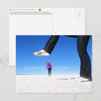 Salar De Uyuni, Bolivien Postcard Postkarte