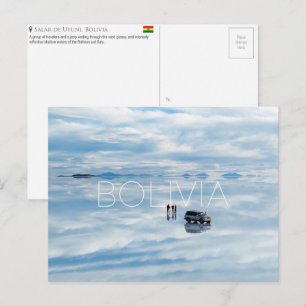 Salar de Uyuni, Bolivien Reise-Postkarte Postkarte