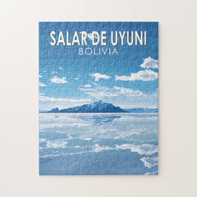 Salar de Uyuni Bolivien Vintage Art (Vertikal)