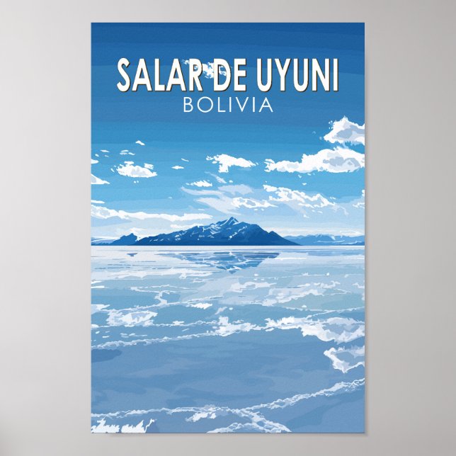 Salar de Uyuni Bolivien Vintage Art Poster (Vorne)