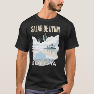 Salar de Uyuni Bolivien Vintage Reiseplakat Retro T-Shirt