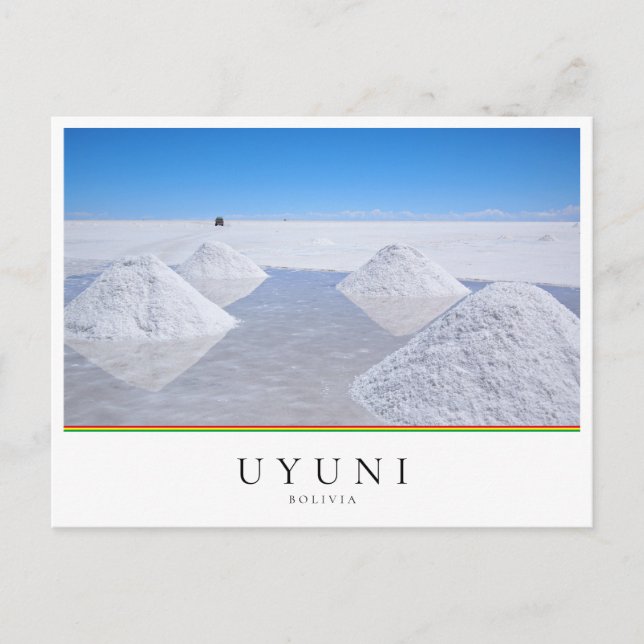 Salar de Uyuni Salons in Bolivien Postkarte (Vorderseite)