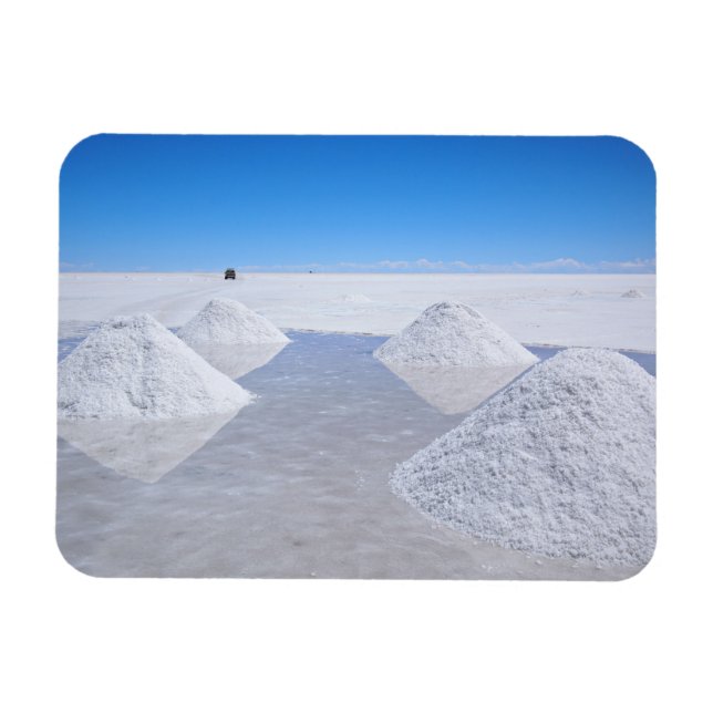 Salar de Uyuni Salzwasser Magnetrechteck Magnet (Horizontal)