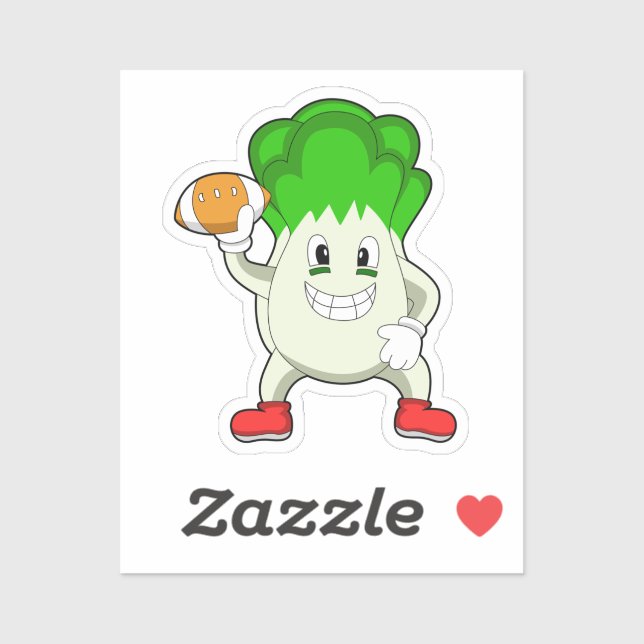 Salat beim Fußball Aufkleber (Blatt)