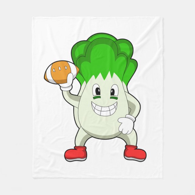 Salat beim Fußball Fleecedecke (Vorderseite)