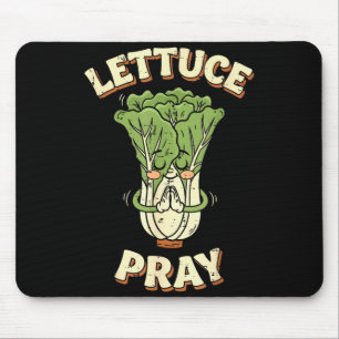 Salat beten Gemüse Wortwitz Süß Glaube Humor Männe Mousepad