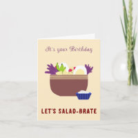 Salat Bowl Niedlich Funny Geburtstagskarte