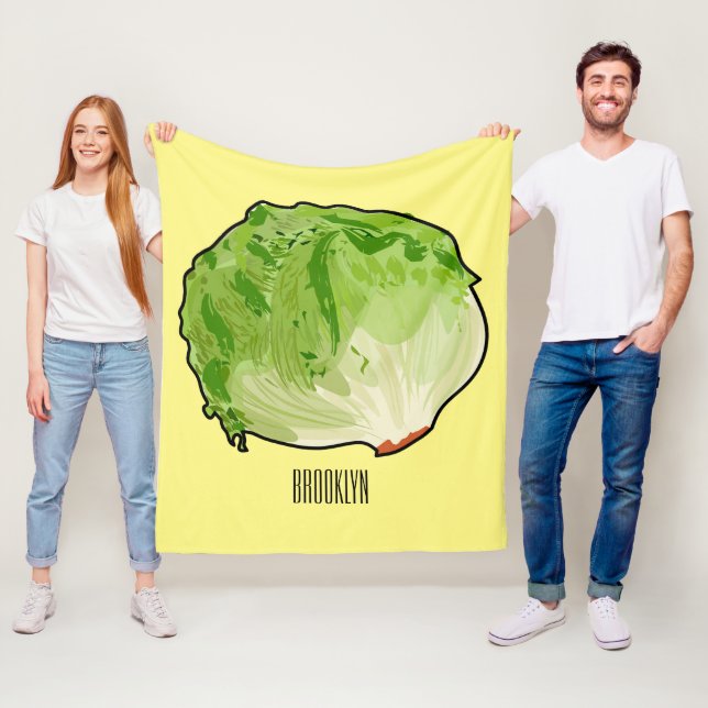 Salat-Cartoon-Abbildung Fleecedecke (Beispiel)