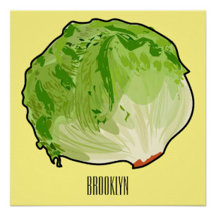 Salat-Cartoon-Abbildung Poster