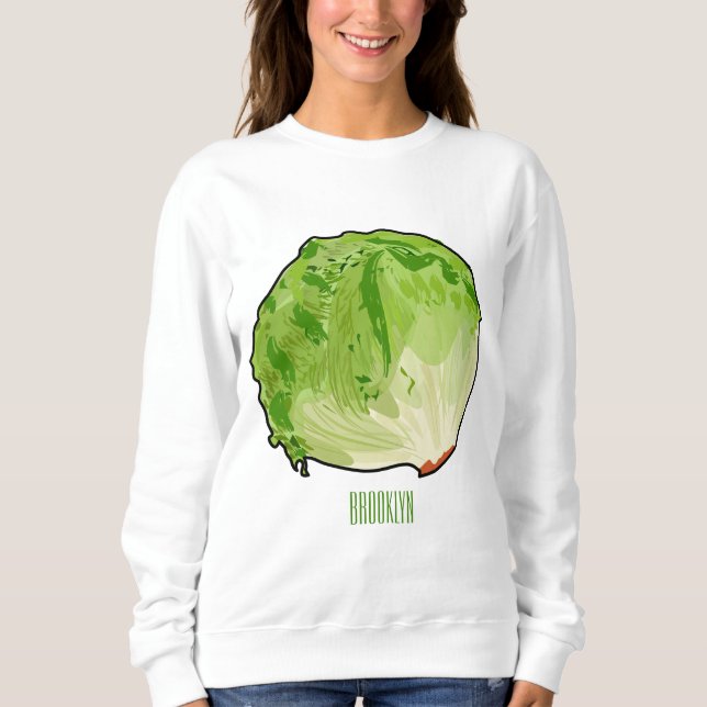 Salat-Cartoon-Abbildung Sweatshirt (Vorderseite)