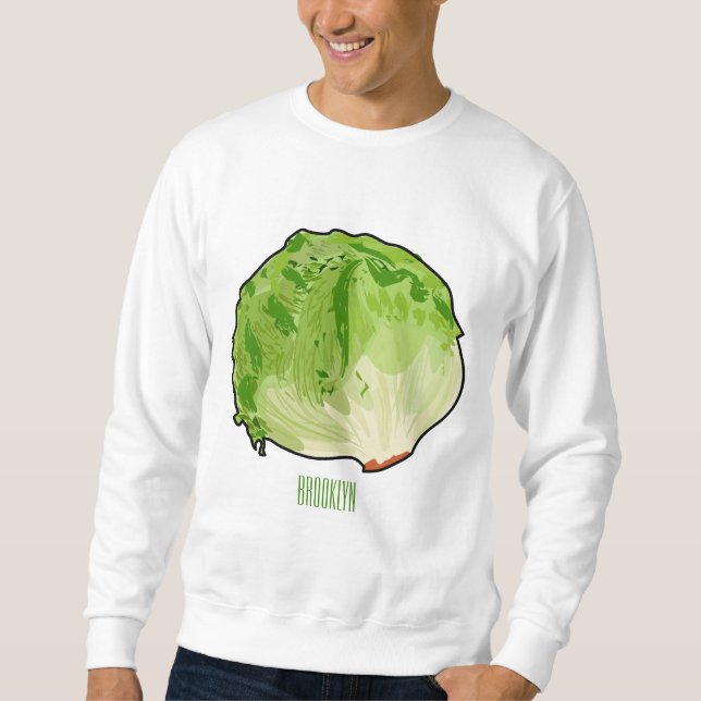 Salat-Cartoon-Abbildung Sweatshirt (Vorderseite)
