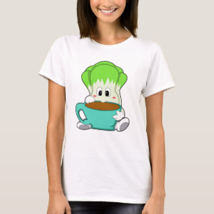 Salat mit Tasse Kaffee T-Shirt