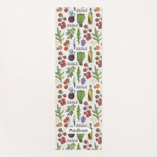 Salat Pattern individuelle Name Yoga Mat Yogamatte