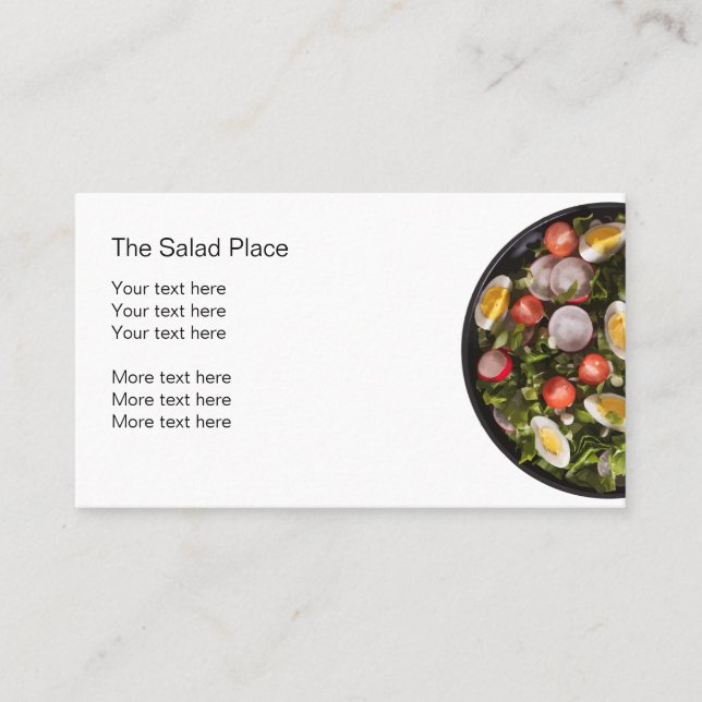 Salat Restaurant Business Center Visitenkarte (Vorderseite)