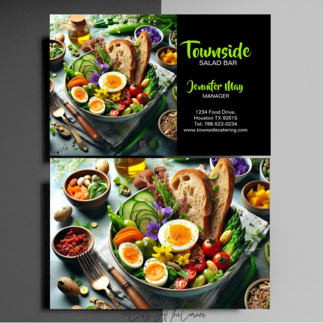 Salatbar-Restaurant Visitenkarte (Von Creator hochgeladen)
