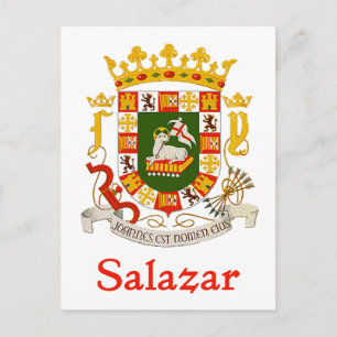 Salazar Schild von Puerto Rico Postkarte