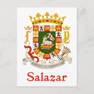 Salazar Schild von Puerto Rico Postkarte