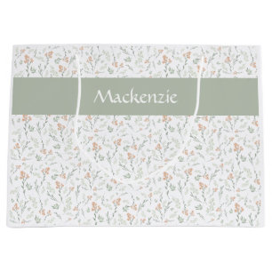 Salbei-Aquarell-Wildblumen-Blumen-Name Große Geschenktüte