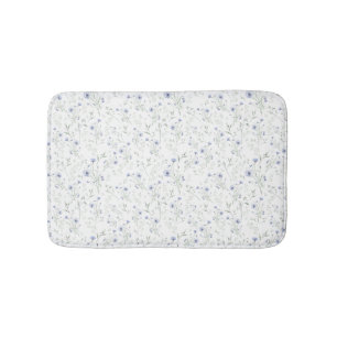 Salbei-Blau-Aquarell-Wildblume Badematte