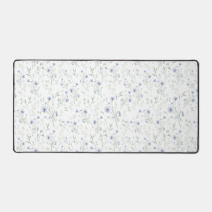 Salbei Blau Aquarell Wildblumen Blumenmuster Indiv Schreibtischunterlage