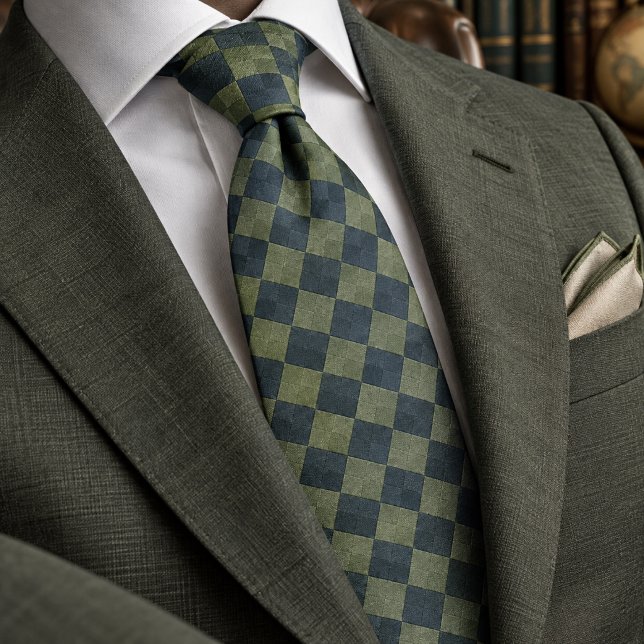 Salbei Blau Gewebtes Argyle-Muster Krawatte (Von Creator hochgeladen)