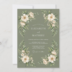 Salbei-Blumengirlande Hochzeit Einladung